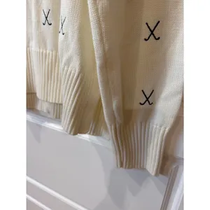 Renwick Ivory Allover Clubs Sweater Golf Embroidered XL New Preppy Country Club thumbnail 6