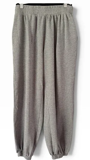 OGL Double Waistband Light Gray Jogger Sweatpants Women’s Size Medium thumbnail 1