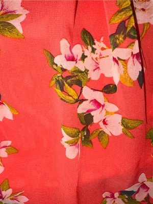 eva mendes for New York & Company Coral Pink Floral Halter Dress thumbnail 3
