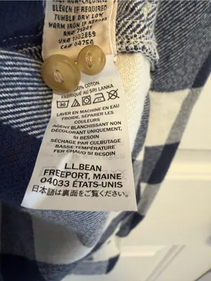 L.L. Bean 100% Cotton Soft Brushed Flannel Size Plaid Size Large thumbnail 6