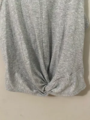 aerie Heather Gray Twist-Front Tank thumbnail 3