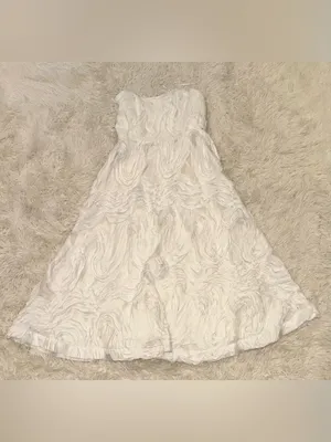NEW Elliatt Asha 3-D Lace Strapless midi white dress sz XXL thumbnail 5