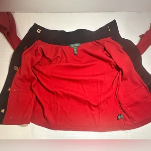 Lauren Ralph Lauren Women's Size M Metal Clasp Lightweight Cardigan Sweater Coat thumbnail 6