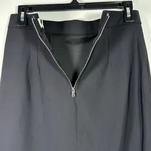 Ookie and Lala Black High Waist Pencil Skirt Front‎ Slit Midi Women's Medium thumbnail 9