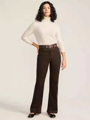 Lands’ End High Rise Corduroy Flare Pants Coffee Brown Size 10 Sold Out Color thumbnail 2