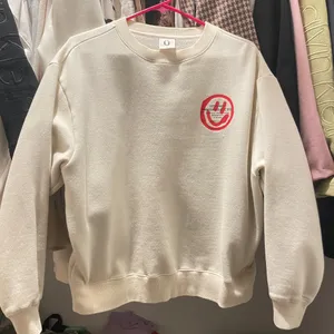 Cream Üniform sweatshirt with red circular logo Tan thumbnail 1
