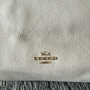 Coach Chalk White Pebbled Leather Lenox Satchel F59325 thumbnail 4