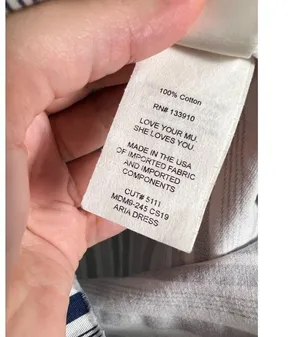 Show Me Your Mumu Blue White Striped Aria Sleeveless Square Neck Mini Dress M thumbnail 12