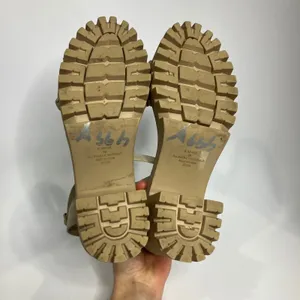 Madden girl lug sole Woven Leather sandals tan women's size 9 punk trendy‎ thumbnail 6