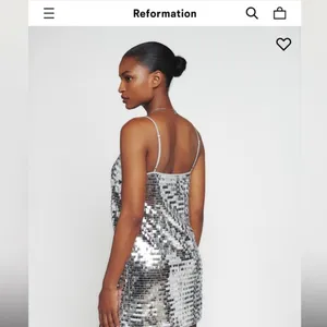Reformation Alisha Silver Sequin Mini Dress 0 thumbnail 4
