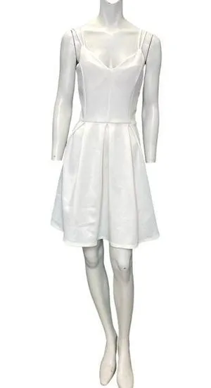 Bo Bel Find Me Plus Strappy Pleated Skirt Mini Dress White Size 1X NWT thumbnail 1
