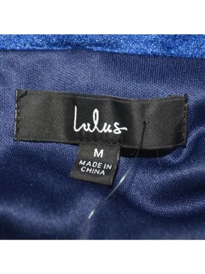 Lulus Velvet Blazer Romper Womens M Navy Blue Long Sleeve Party Holiday NWT thumbnail 12