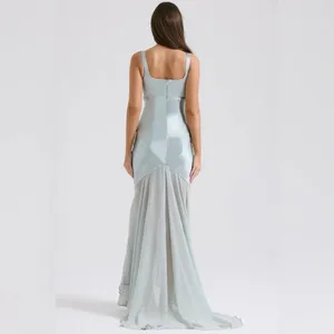 House of CB Vittoria Pistachio Chiffon Floor Length Gown thumbnail 7