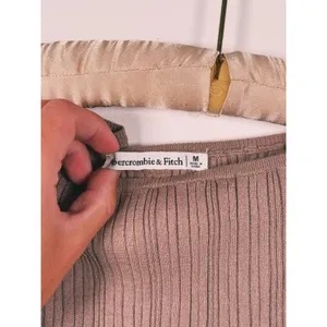 Abercrombie & Fitch Sleeveless Ribbed Knit Maxi Dress M Tan Minimal Old Money thumbnail 5