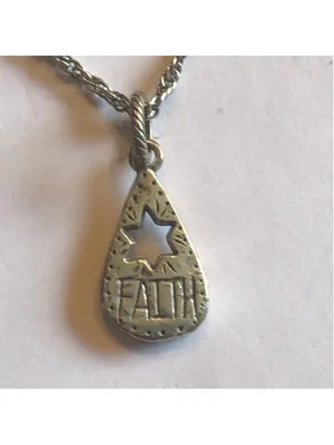 Silver Tone Faith Star Boho Pendant Necklace thumbnail 7