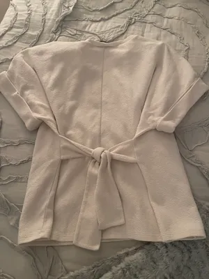 Express White Tie Blouse thumbnail 2