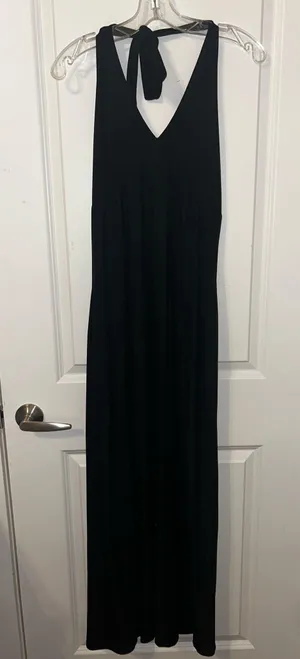 No Boundaries Black Halter Maxi Dress thumbnail 1