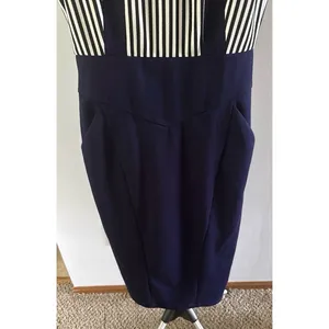 VFemage Women's black white strip navy blue vintage-style‎ sailor dress Size 12 thumbnail 3