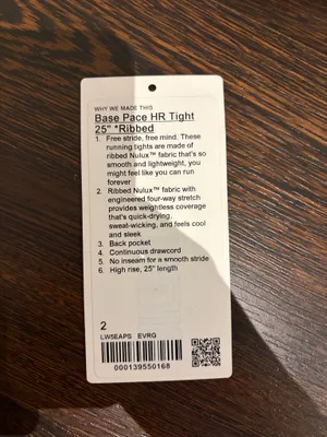 Lululemon Base Pace Ribbed Leggings 25" thumbnail 5