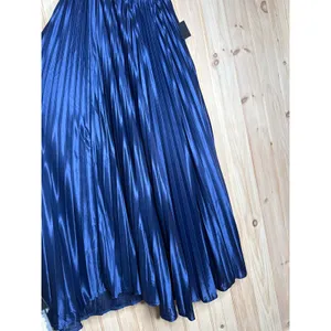 NWT Lulus Elaborate Charm Navy Blue Satin Pleated Backless Maxi Dress Gala Sz XL thumbnail 5