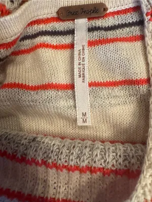 Free People Striped Sailor Sweater Tank Top - Size Medium (EUC) thumbnail 3