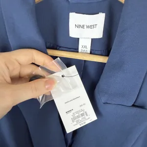 NWT Nine West Blue Double Breasted Blazer Size XXL Notched Lapel Jacket Office thumbnail 4