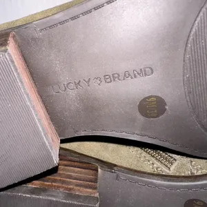 Lucky Brand Suede Bootie‎ Boots Womens 9 Green Ankle Zip Low Block Heel thumbnail 10