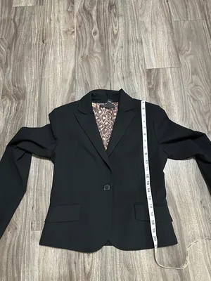 Laundry By Shelli Segal Black Lace-Up Back Blazer thumbnail 10