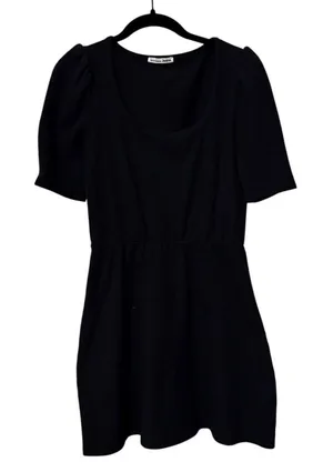 Reformation Black Puff Sleeve Mini Dress Size Medium thumbnail 1