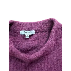 Madewell Purple Textured Knit‎ Wool Blend Pullover Sweater Size S Cozy Knitwear thumbnail 3