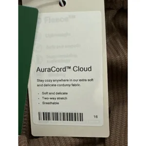 Halara AuraCord Cloud‎ Brown Corduroy Pleated High Waisted Pants Medium NWT thumbnail 10