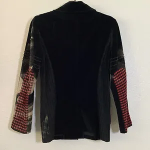 Yoshi Yoshi by PJ Unique Artistic J Fashion Velvet Patchwork‎ Grunge Jacket S thumbnail 5