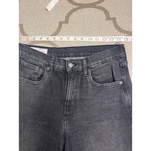GAP High Rise Stride Fast Stride Black Cuffed Jeans Women’s Size 6 Short thumbnail 5