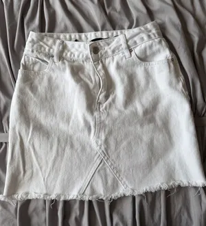 Harper White Denim Mini Skirt - Classic Casual thumbnail 1