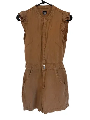 Joe's Jeans Emilia Romper in Small Tan Brown Womens Shortalls Outfit thumbnail 4