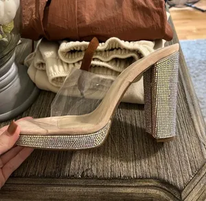 These Three Boutique Rhinestone Platform Heels thumbnail 1