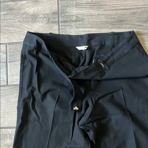 Black Wide Leg Pants with Stretchy Fabric thumbnail 5