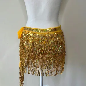 Sequin Fringe Costume Skirt Gold Size undefined thumbnail 6