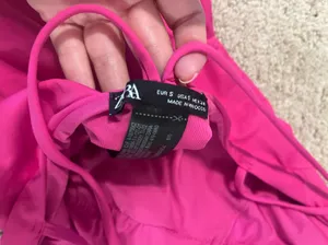 ZARA Pink Ruffle One piece Swimsuit thumbnail 8