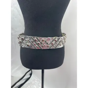 Unique‎ Handcrafted Silver belt with Bubble Design Boho Chic Jewelry size 34" thumbnail 4