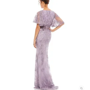 Mac Duggal $798 67493 Womens VINTAGE FLUTTER SLEEVE EVENING GOWN Dress thumbnail 5