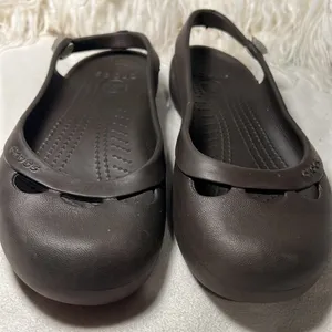 Crocs Women's JAYNA Slingback Slip-on Ballet Flats Comfort Shoes Size 6. Brown thumbnail 2