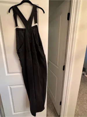 Free People We The‎ Free Black Denim Women's Overalls thumbnail 3