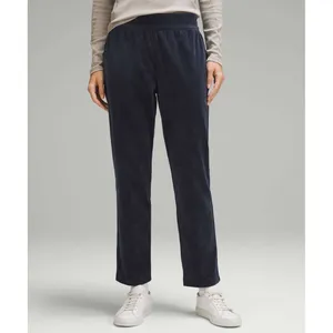 Lululemon‎ Scuba Mid-Rise Wide-Leg Pant 7/8 Length *Velvet Cord True Navy Size 6 thumbnail 2