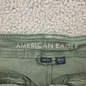 American Eagle Stovepipe Utility Pants Green Gorpcore Wide Leg Women's 16 x 30 thumbnail 4
