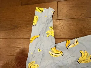 Joyspun Banana-Print Light Blue Pajama Set Size Medium 8/10 - C27-177 thumbnail 7