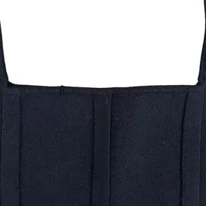 ZARA Knit Stretchy Cropped Cami Tank Top Black Bustier SZ S #1137 thumbnail 2