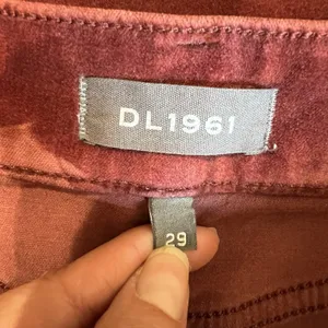 DL1961 Margaux Instasculpt Dusty Rose Velvet Ankle Pants Size 29 Skinny Stretch‎ thumbnail 3