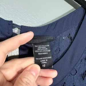 Torrid Navy Blue Lace Inset Formal Shift Dress Knee Length - Womens Plus Size 18 thumbnail 5