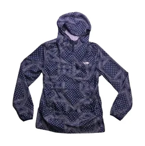 The North Face Fanorak Windbreaker Womens XS Blue Excellent Bandana Print Jacket thumbnail 1